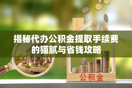 佳木斯揭秘代办公积金提取手续费的猫腻与省钱攻略